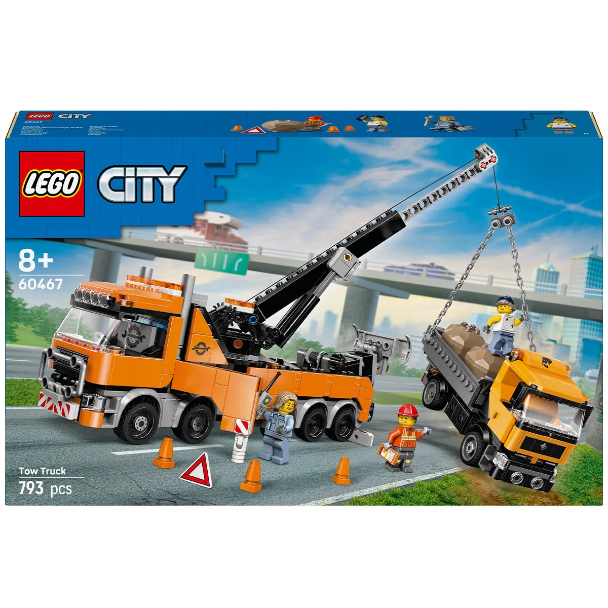 LEGO City Heavy-Duty Recovery Tow Truck with Crane 60467, 793 Pieces - Image 8