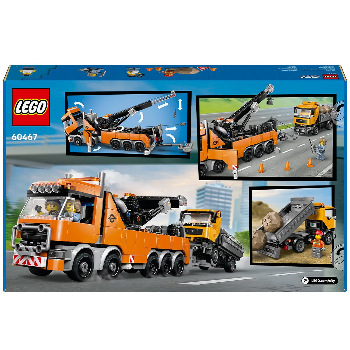 LEGO City Heavy-Duty Recovery Tow Truck with Crane 60467, 793 Pieces - Image 9