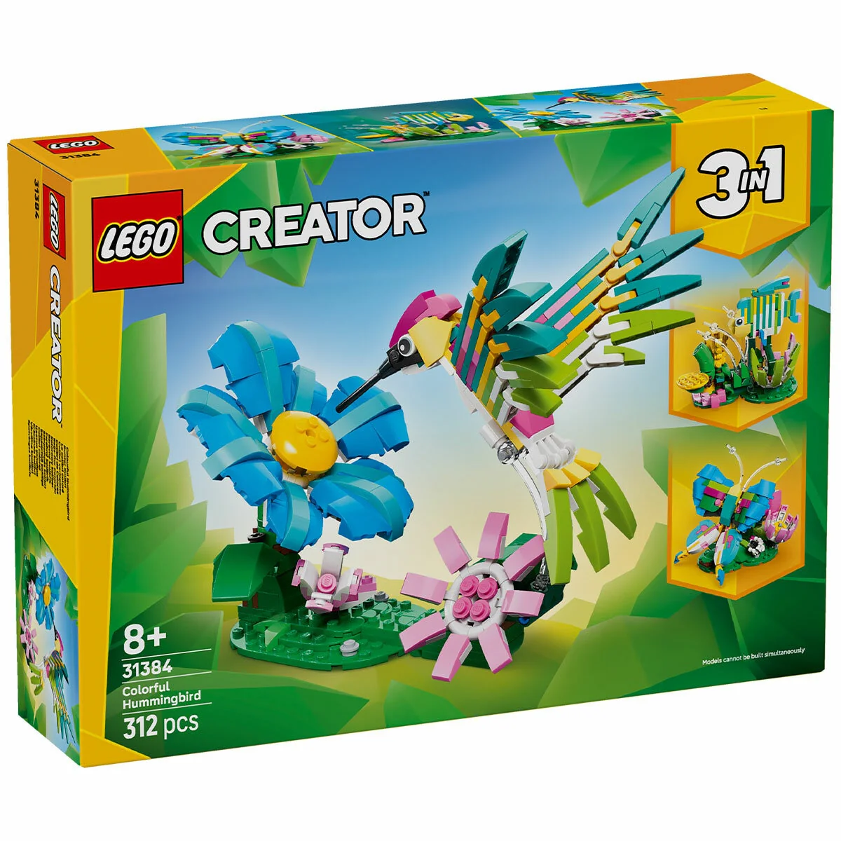 LEGO Creator 3-in-1 Wild Animals Colourful Hummingbird 31384 312 Pieces - Image 8