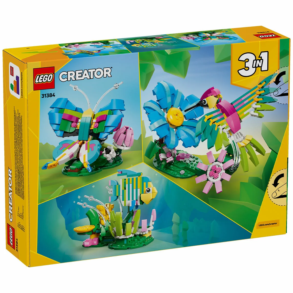 LEGO Creator 3-in-1 Wild Animals Colourful Hummingbird 31384 312 Pieces - Image 9