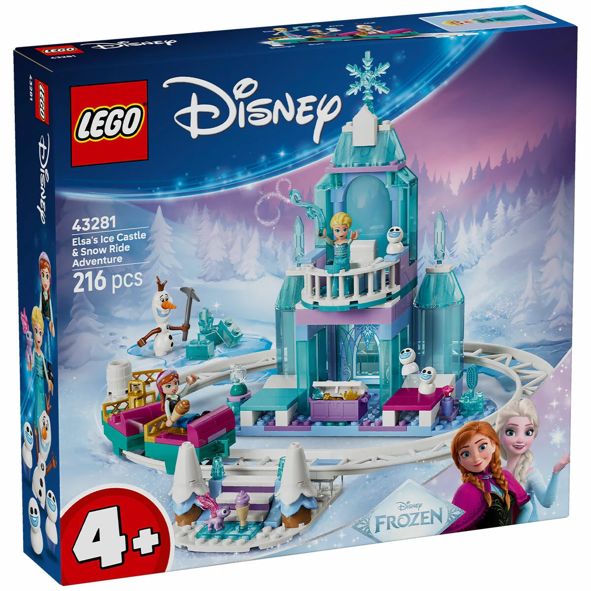 LEGO Disney Frozen Elsa Ice Castle Snow Ride Building Set 43281 216 Pieces - Image 5