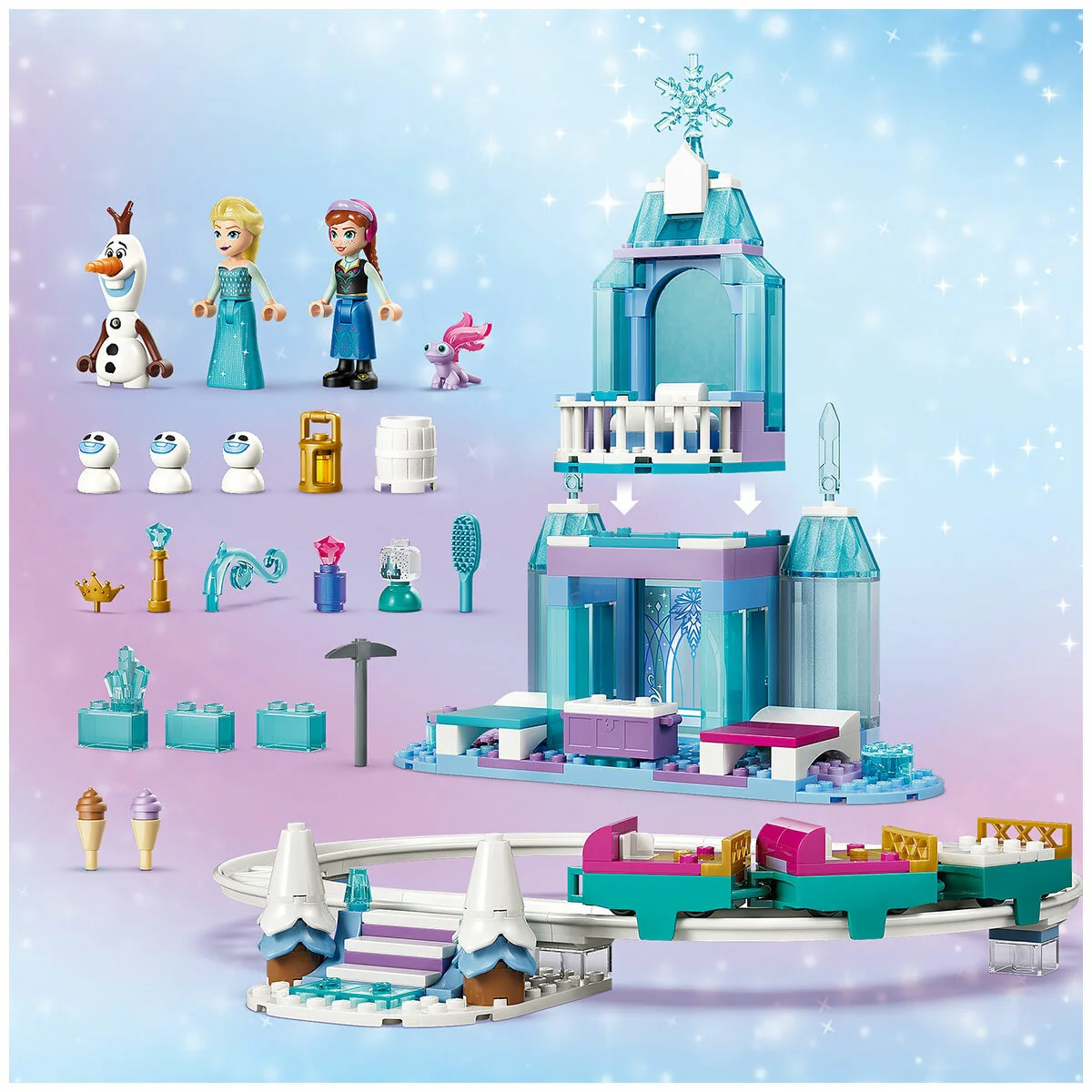 LEGO Disney Frozen Elsa Ice Castle Snow Ride Building Set 43281 216 Pieces - Image 7