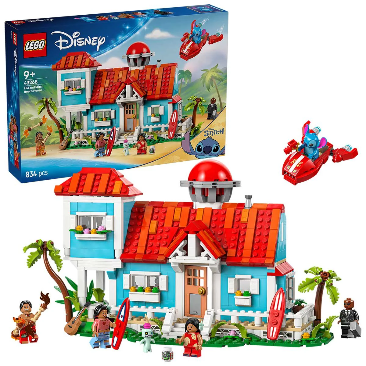 LEGO Disney Lilo & Stitch Beach House 43268 834-Piece Playset