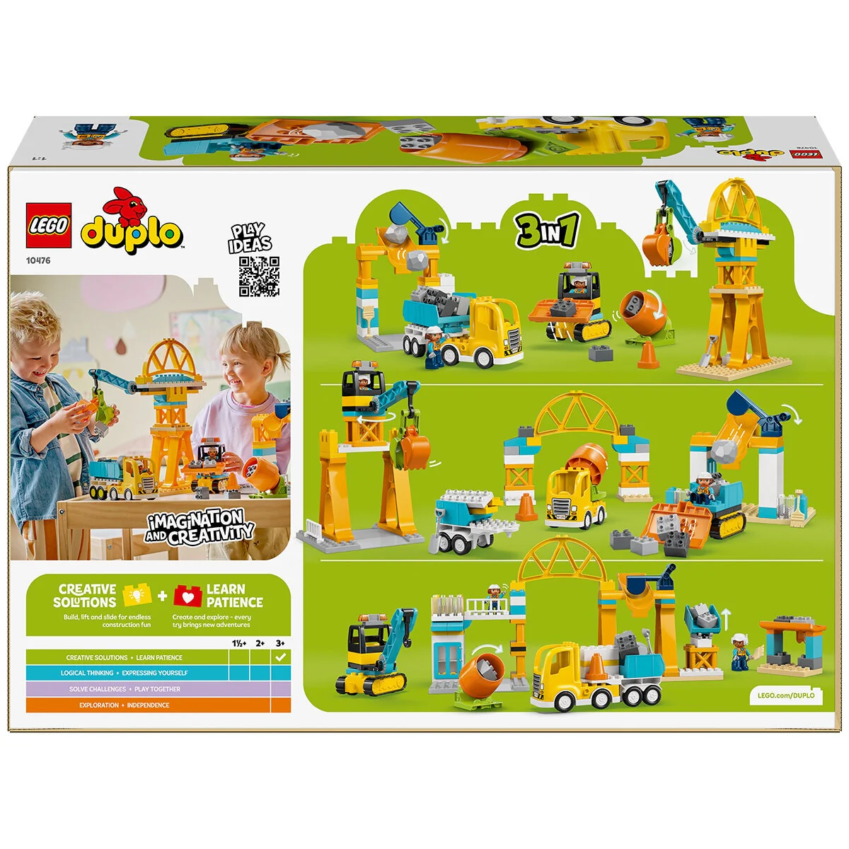 LEGO DUPLO 3-in-1 Construction Site & Vehicles Set 10476 Toddler 3+ - Image 12