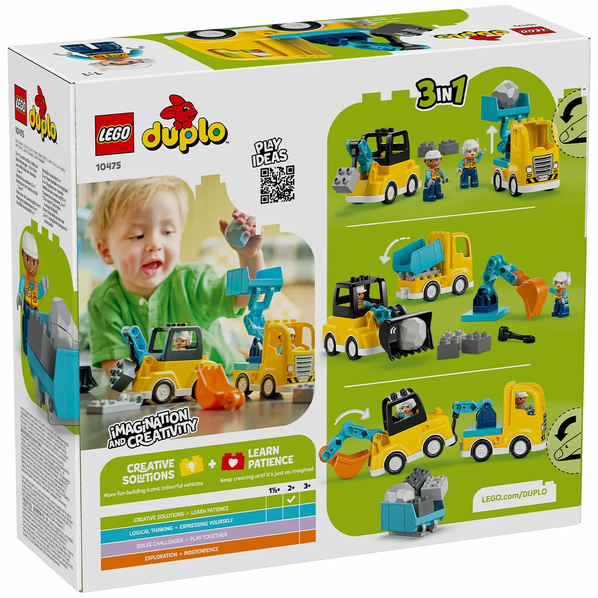 LEGO Duplo 3 in 1 Construction Vehicles 10475 Creative Set 2+ - Image 3