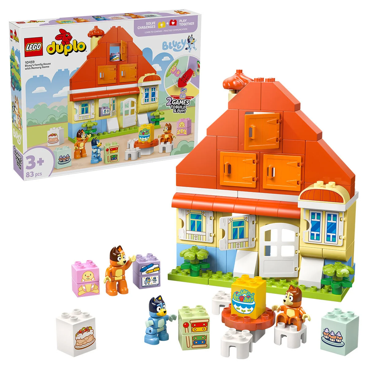 LEGO DUPLO Bluey Bluey’s Family House Memory Game 10459 Interactive