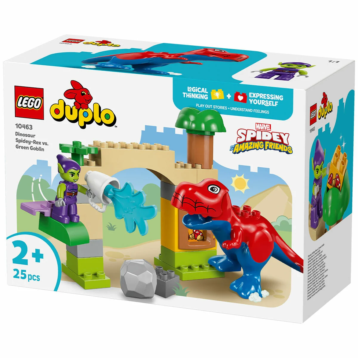 LEGO DUPLO Marvel Spidey-Rex vs Green Goblin Dinosaur 10463 Action - Image 7