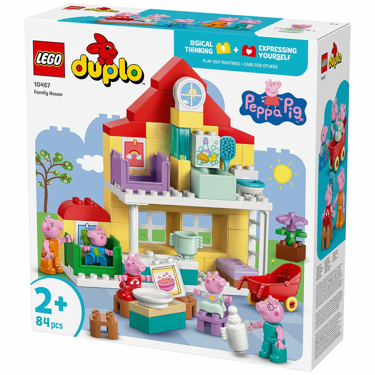 LEGO DUPLO Peppa Pig Family House 10467 Ages 2+ Learning Toy, 84 Pieces - Image 6