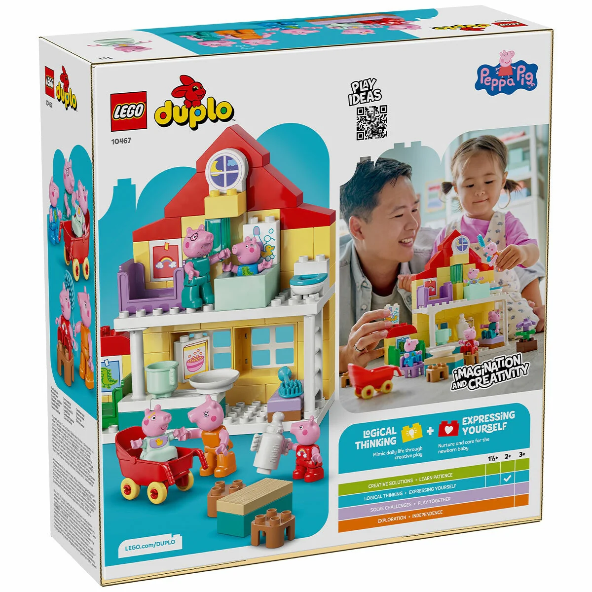 LEGO DUPLO Peppa Pig Family House 10467 Ages 2+ Learning Toy, 84 Pieces - Image 7