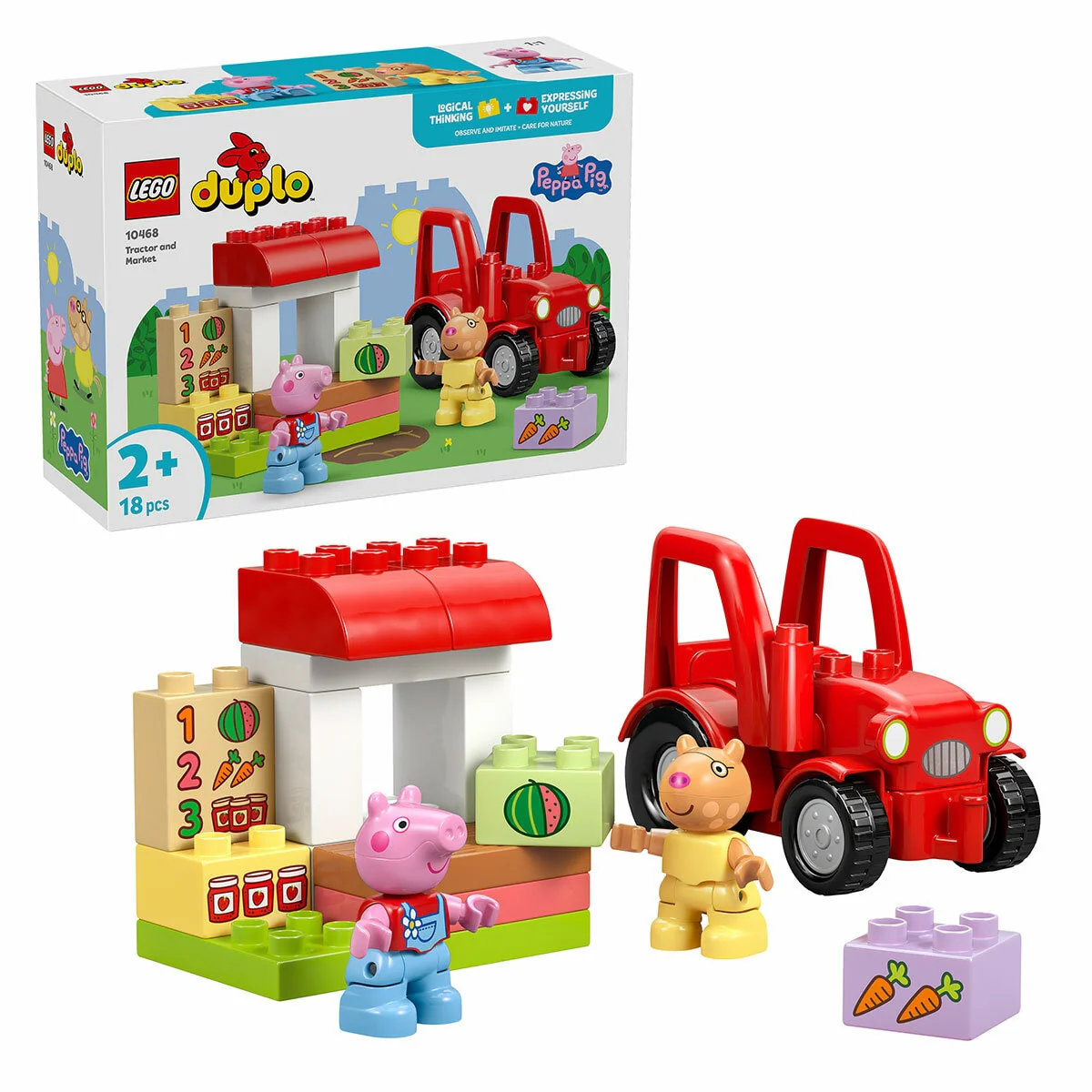 LEGO DUPLO Peppa Pig Tractor and Market 10468 Toddler Playset