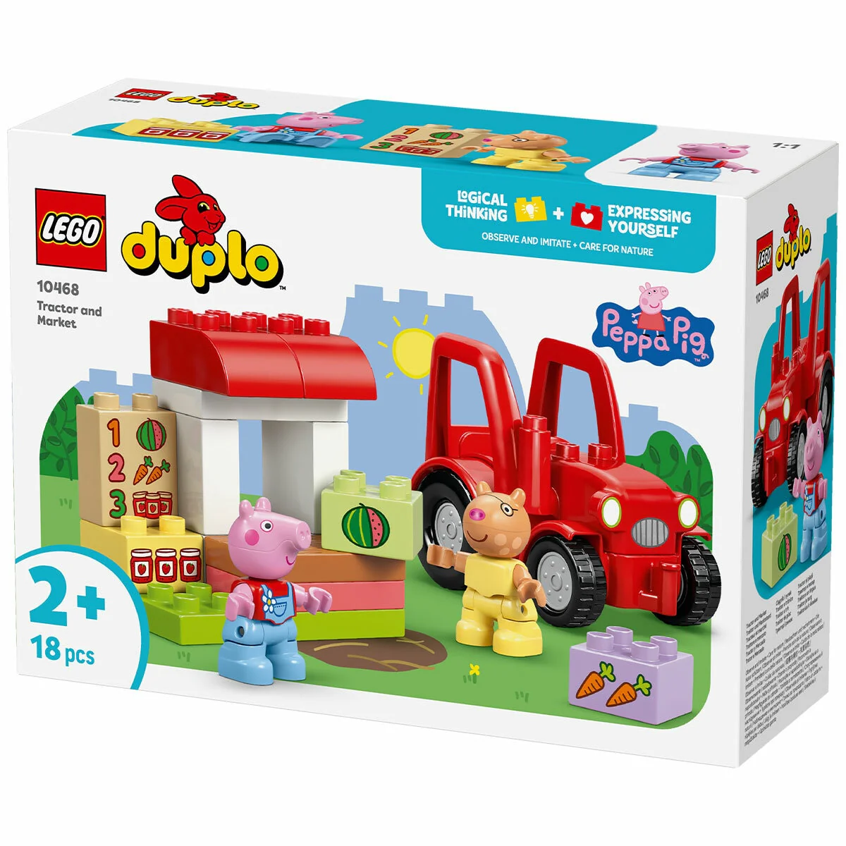 LEGO DUPLO Peppa Pig Tractor and Market 10468 Toddler Playset - Image 5