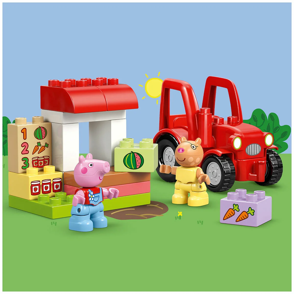 LEGO DUPLO Peppa Pig Tractor and Market 10468 Toddler Playset - Image 6