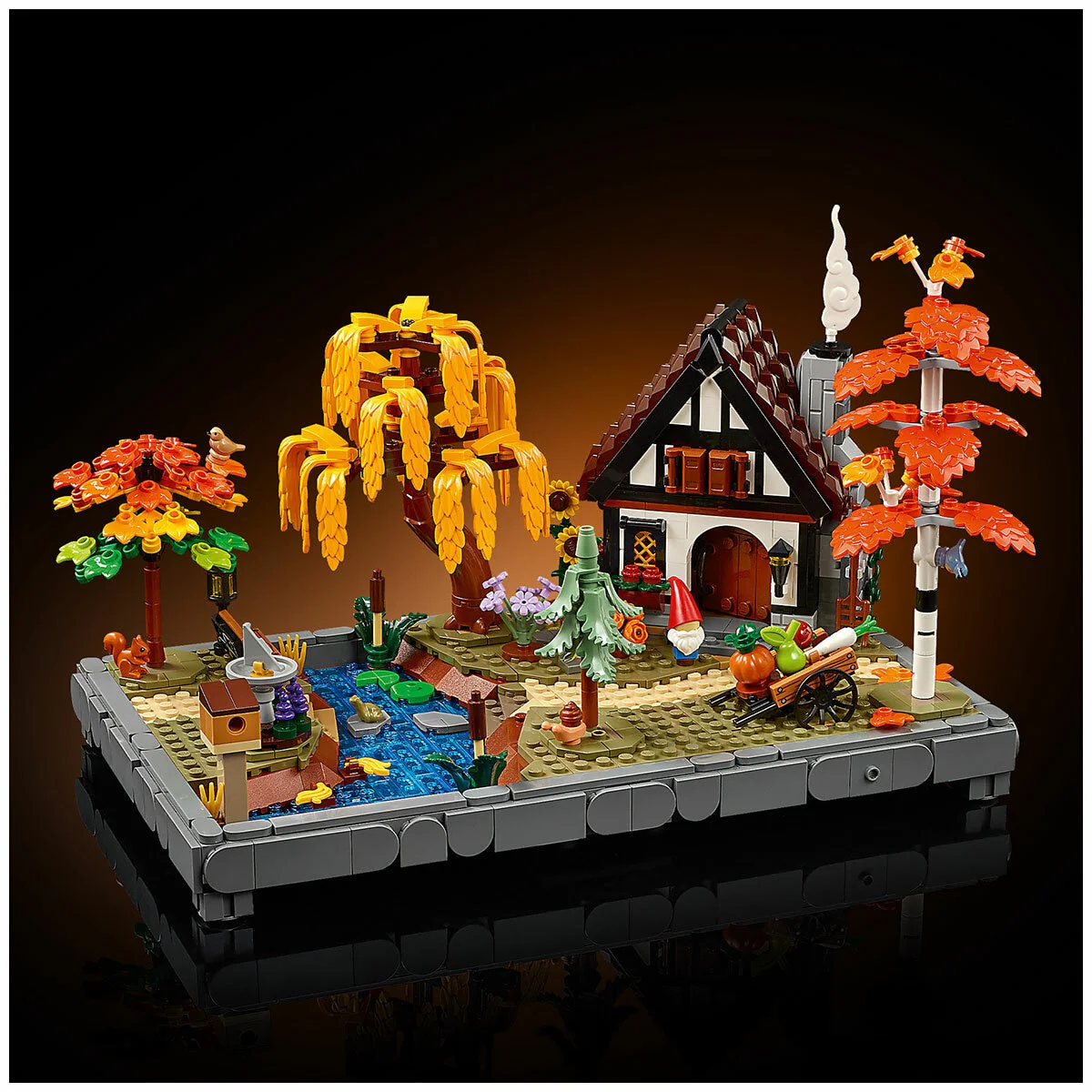 LEGO Icons Autumn Cottage Garden 11372 1102-Piece Building Set - Image 2