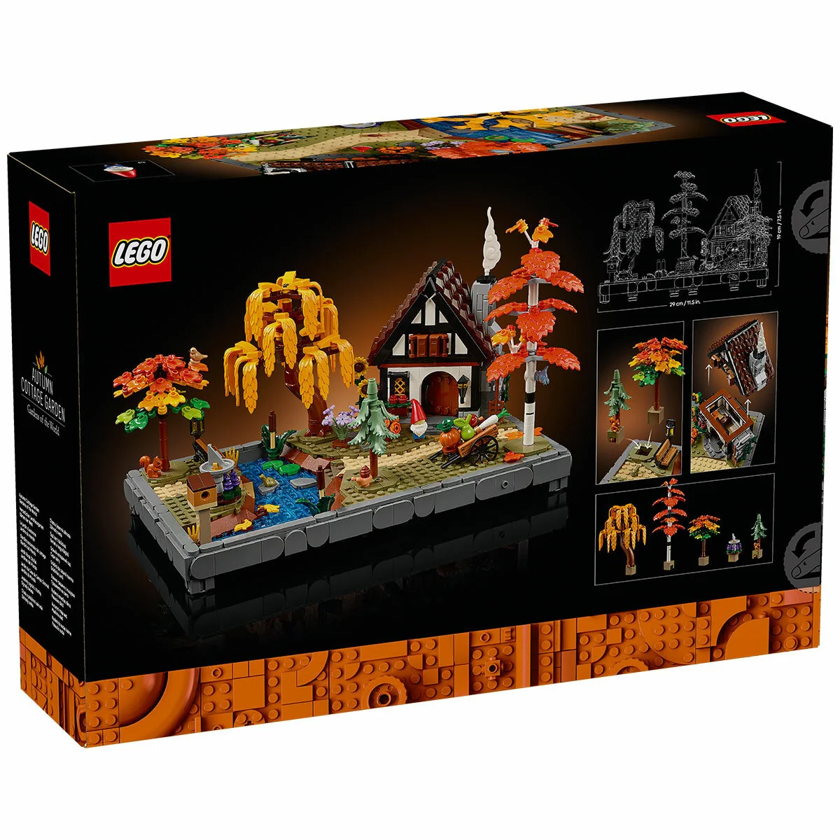 LEGO Icons Autumn Cottage Garden 11372 1102-Piece Building Set - Image 8