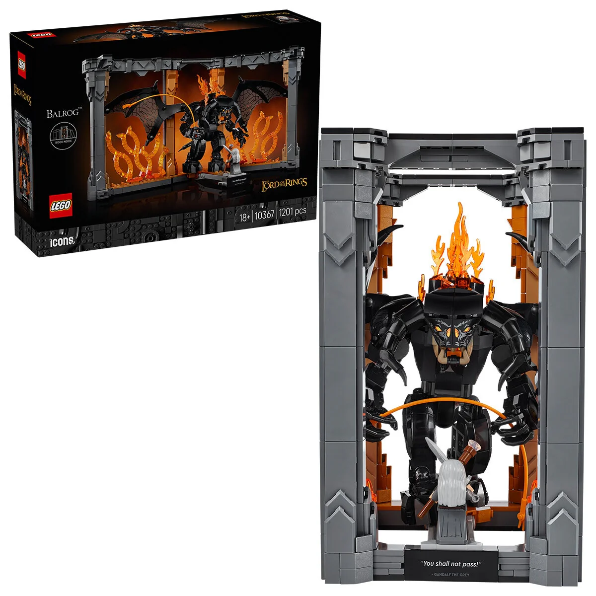 LEGO Icons Balrog Book Nook The Lord of the Rings 10367 1201pc - Image 2