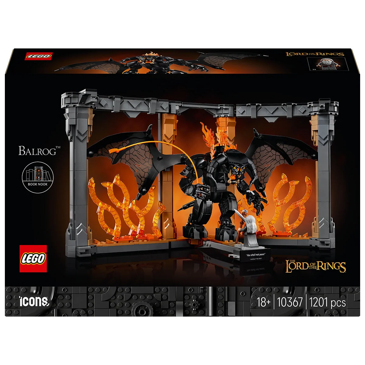 LEGO Icons Balrog Book Nook The Lord of the Rings 10367 1201pc - Image 9