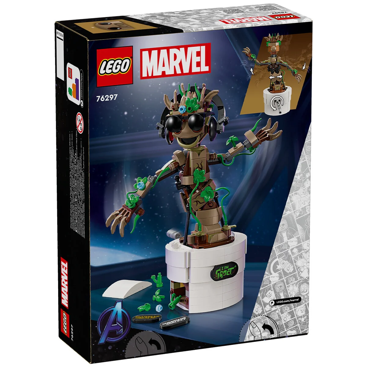 LEGO Marvel Interactive Dancing Groot Buildable Animated Toy 76297 - Image 10