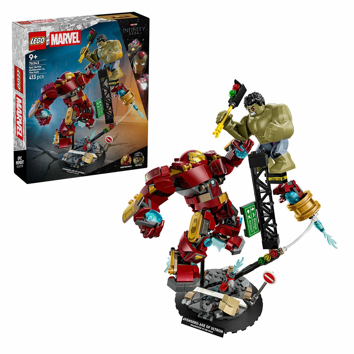 LEGO Marvel Hulkbuster vs The Hulk 76343 413-Piece Epic Battle Set