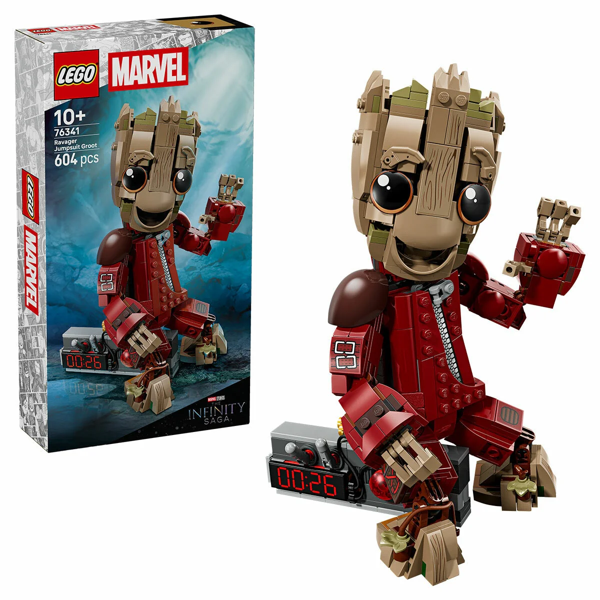 LEGO Marvel Ravager Jumpsuit Groot 76341 Posable 604-Piece Figure