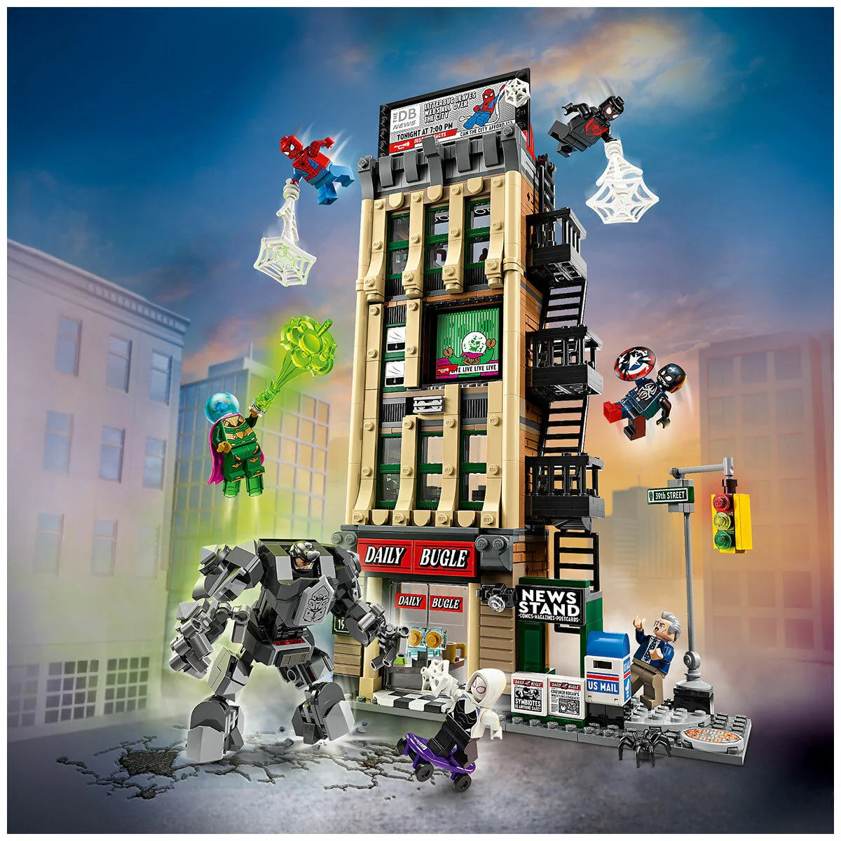 LEGO Marvel Spider-Man vs Mysterio Daily Bugle 76342 781-Piece Collectable Set - Image 9