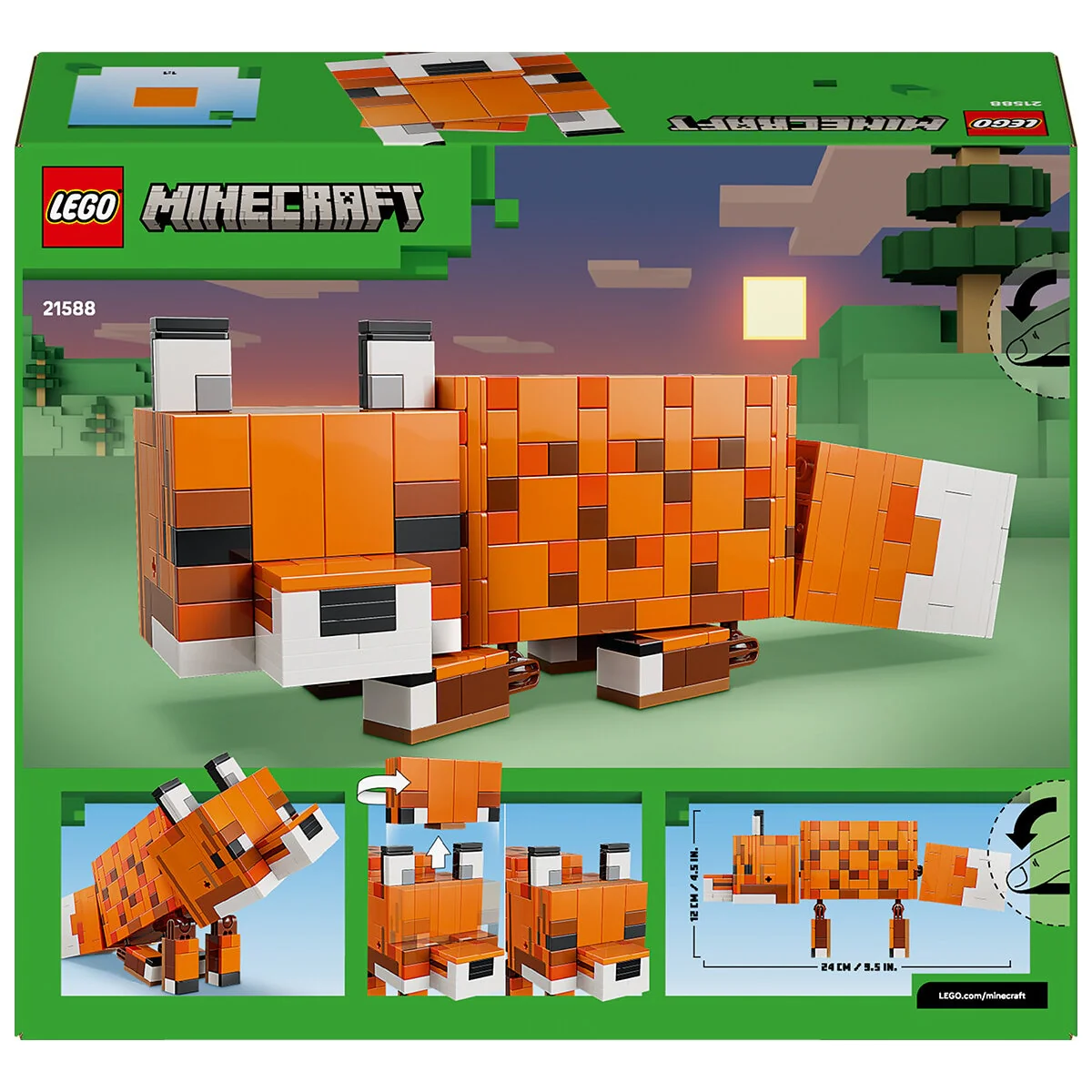 LEGO Minecraft Posable Fox 21588 Building Set 497 Pieces Age 10+ - Image 7