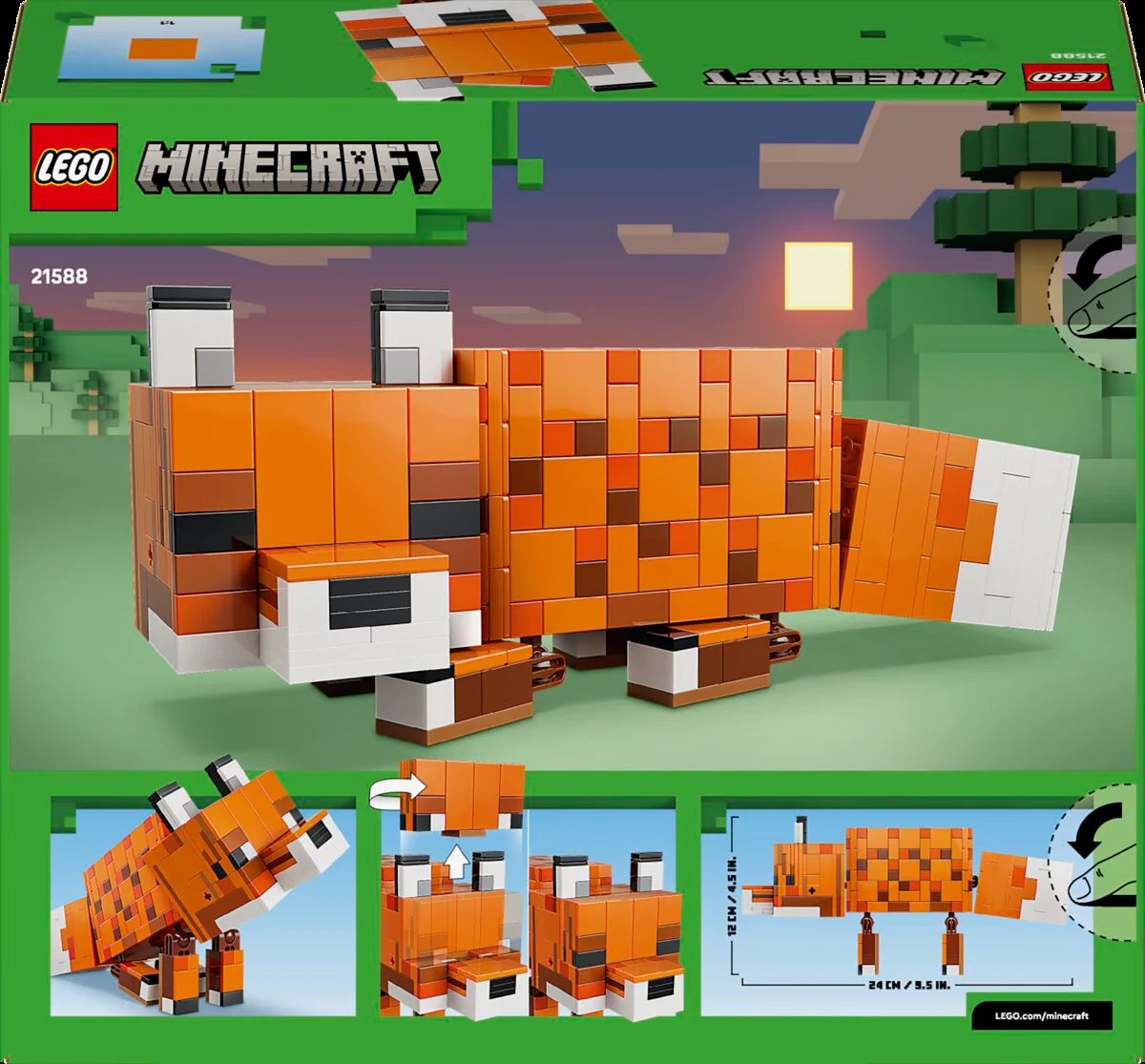 LEGO Minecraft Posable Fox 21588 Building Set 497 Pieces Age 10+ - Image 8