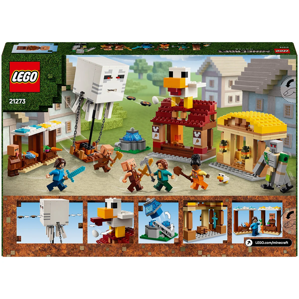 LEGO Minecraft Ghast Balloon Village Attack 21273 555pc Action Set 10+ - Image 11