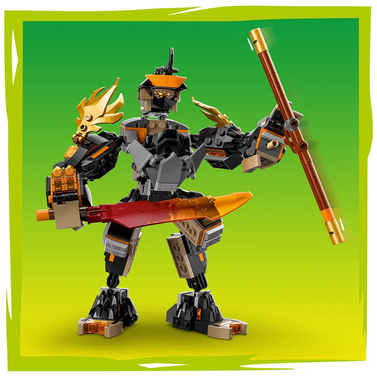 LEGO NINJAGO 364-Piece Cole’s Mission Mech & Dragon Zane 71854 - Image 2