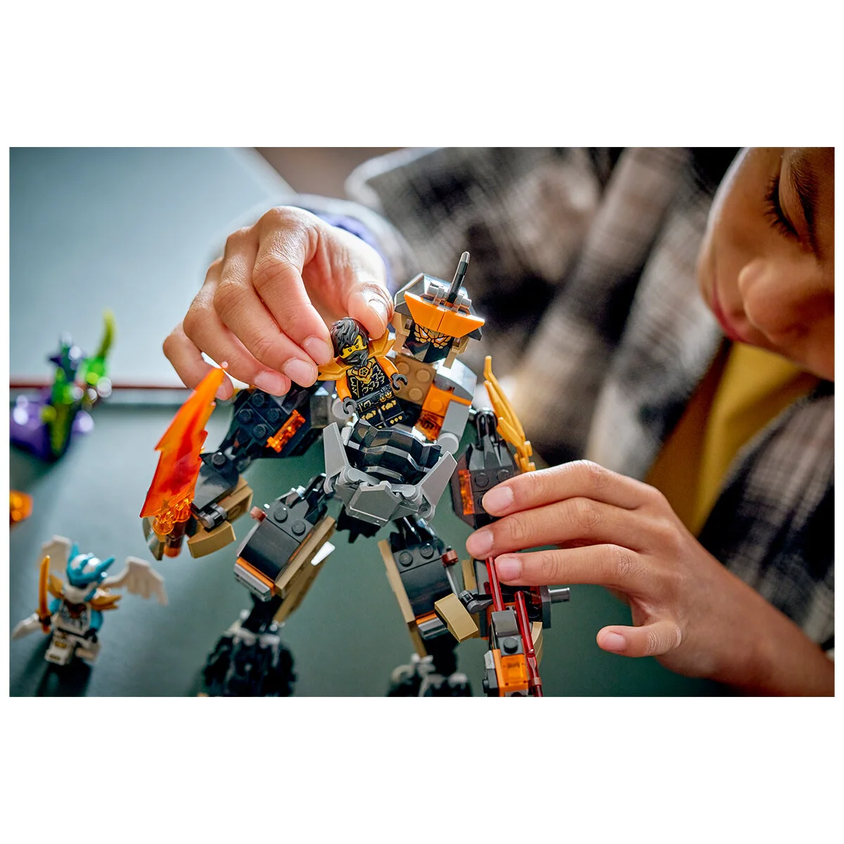 LEGO NINJAGO 364-Piece Cole’s Mission Mech & Dragon Zane 71854 - Image 9