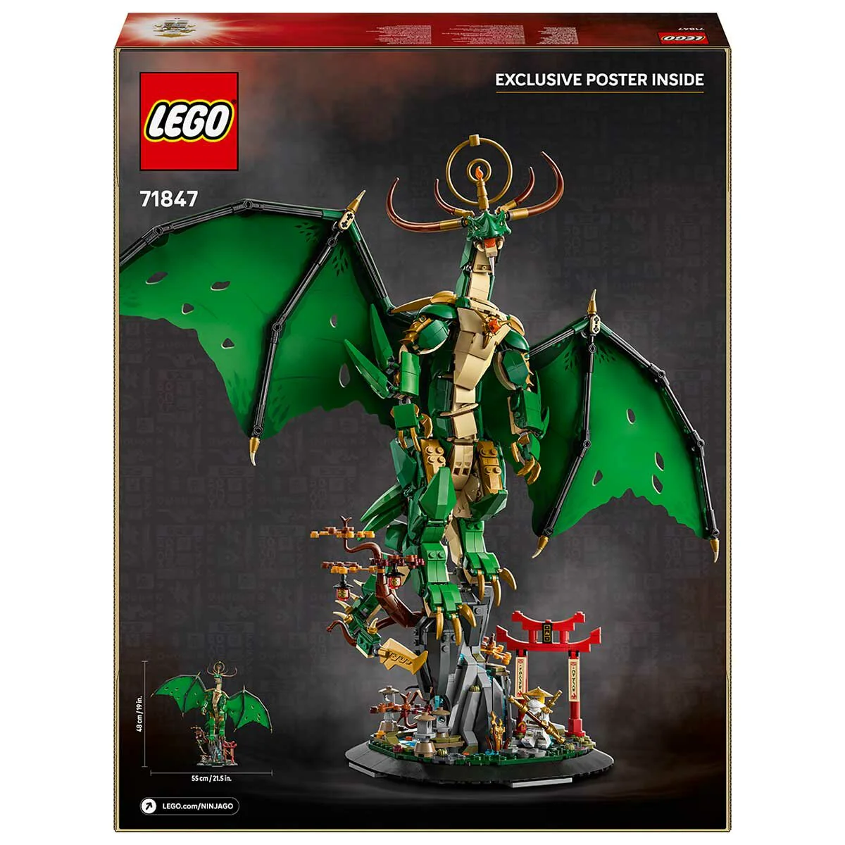 LEGO NINJAGO The Guardian Dragon 71847 1650-Piece Posable Display - Image 9
