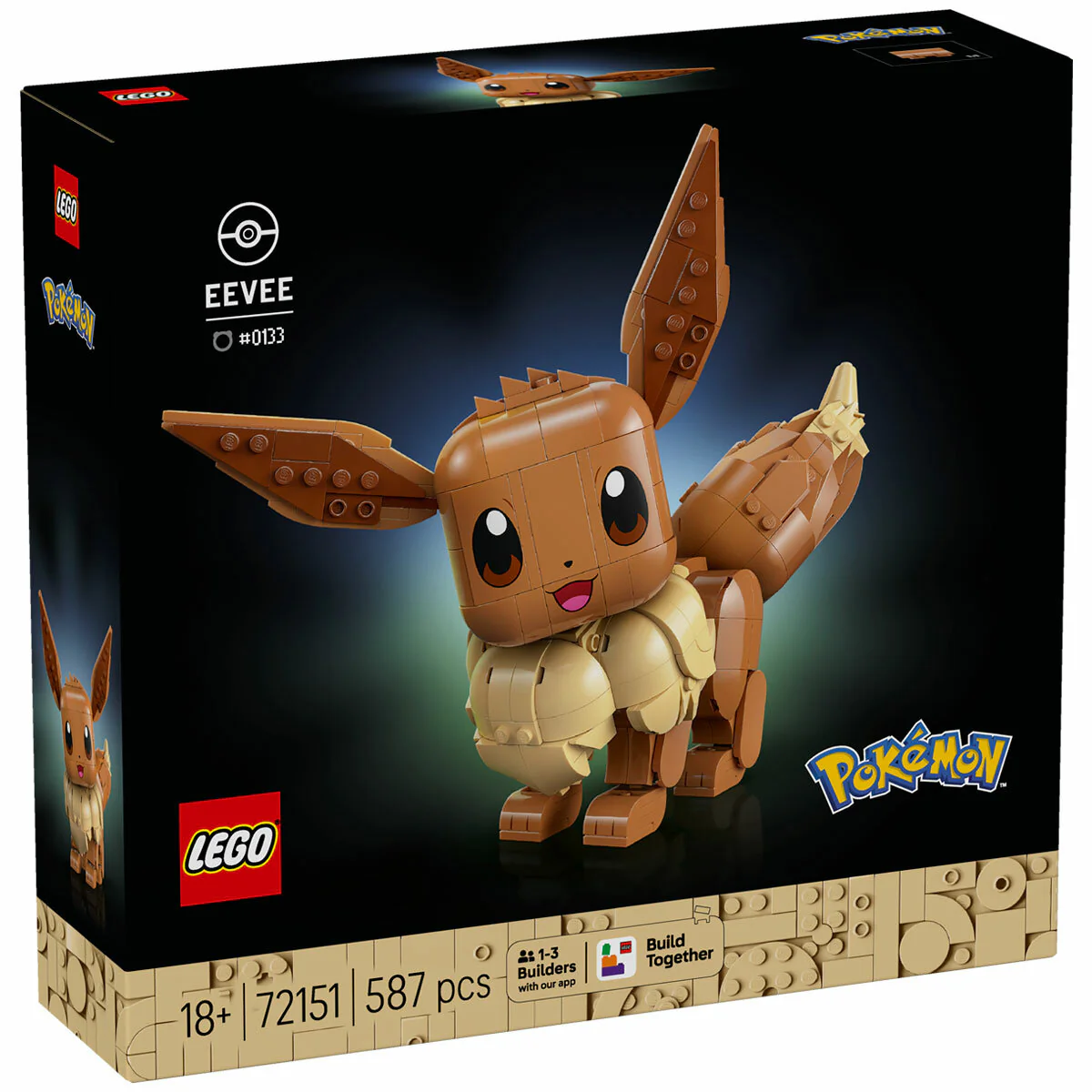 LEGO Pokémon Eevee 72151 Posable 587-Piece Building Kit for Adults - Image 2