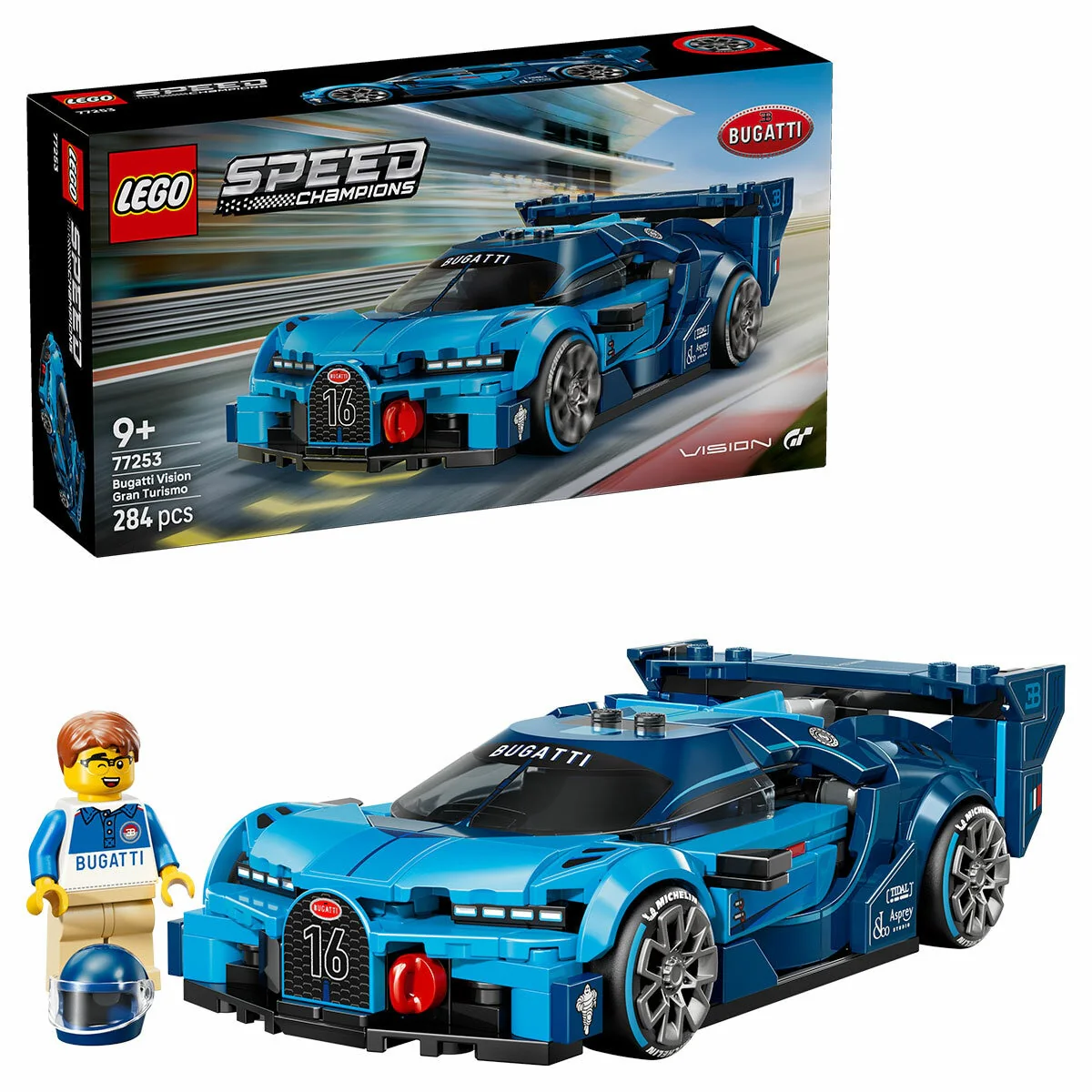 LEGO Speed Champions Bugatti Vision GT Car 77253 284 Pieces Stylish