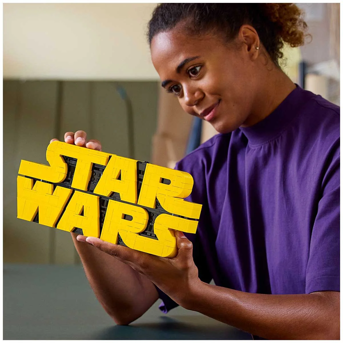 LEGO Star Wars Brick-Built Star Wars Logo 75407 700-Piece Adult Display - Image 4