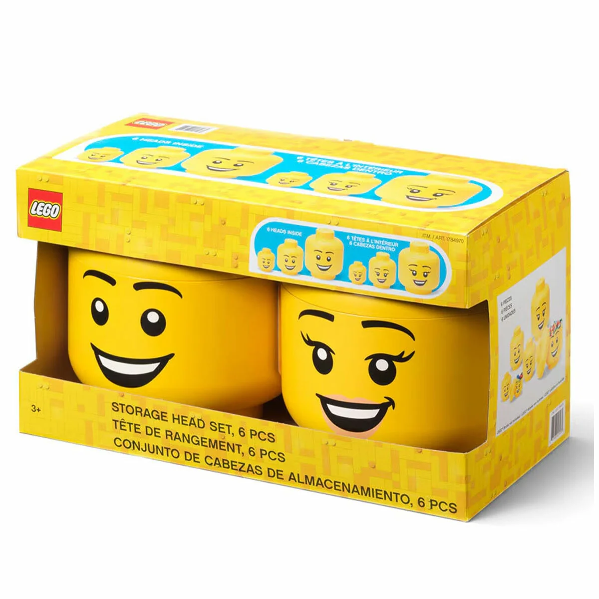 LEGO Storage Head Ultimate Assortment 6-Piece Set Stylish - Image 3