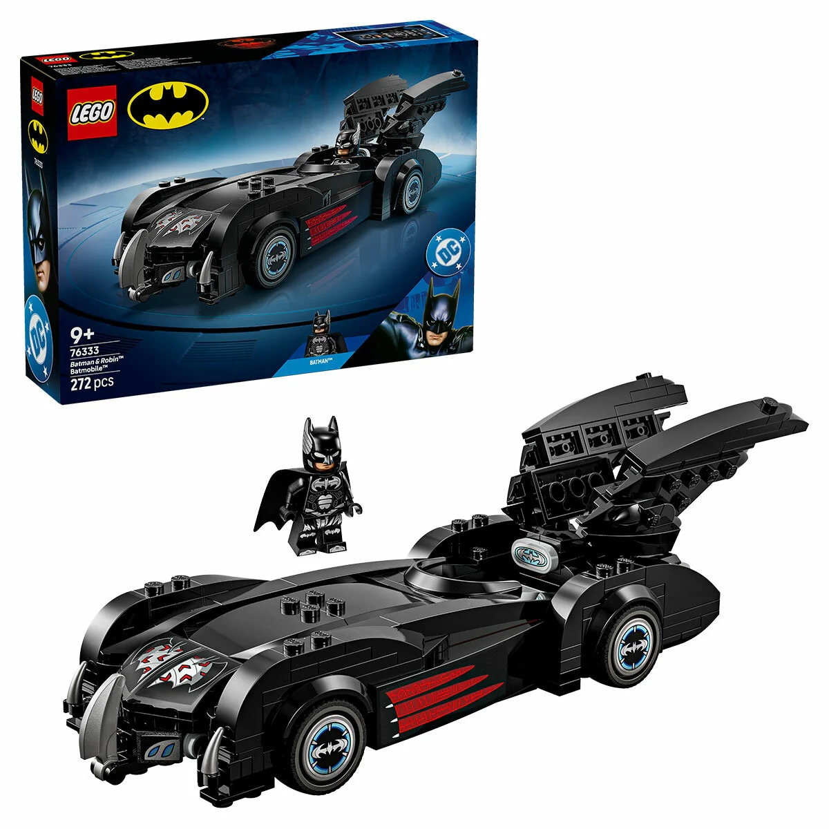 LEGO DC Batman and Robin Batmobile 76333 Collectible 272-Piece