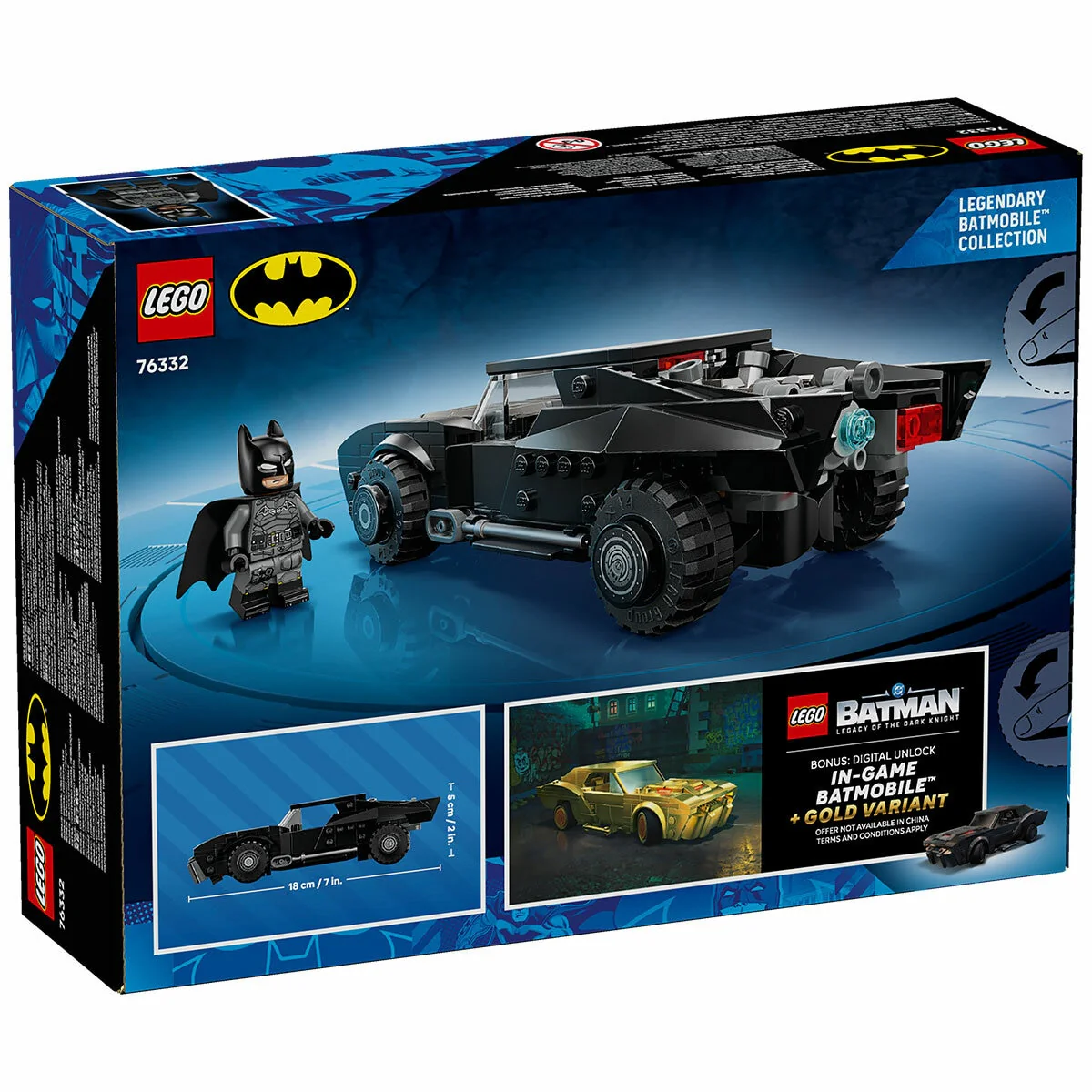 LEGO DC Batman Batmobile 76332 Collectible 330-Piece Model Car - Image 7