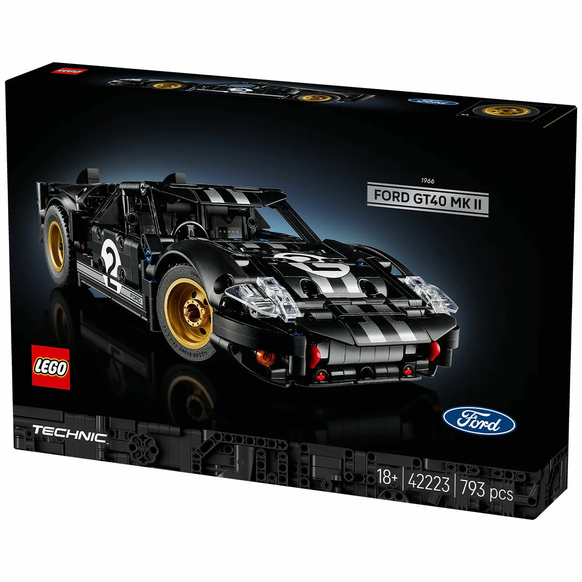 LEGO Technic 1966 Ford GT40 MKII Race Car 42223 793-Piece Model - Image 7