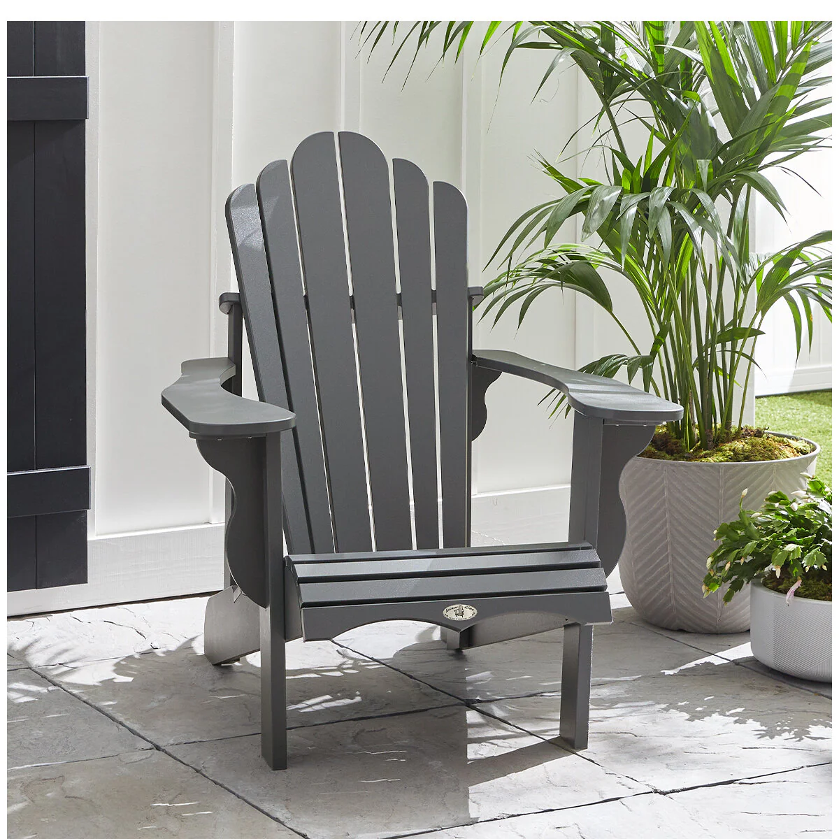 Leisure Line Adirondack Chair Grey HDPE Weather Resistant