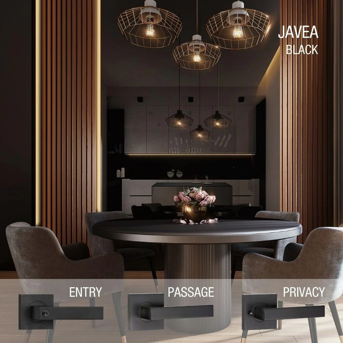 Lemaar Black Javea Security Set - 1 Pack - 65mm x 52mm x 120mm - Black - Image 4