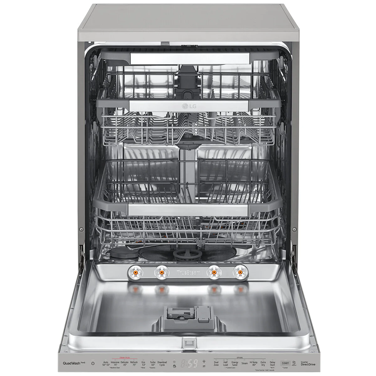 LG 15 Place QuadWash Freestanding Dishwasher XD3A25PS Platinum Steel - Image 3