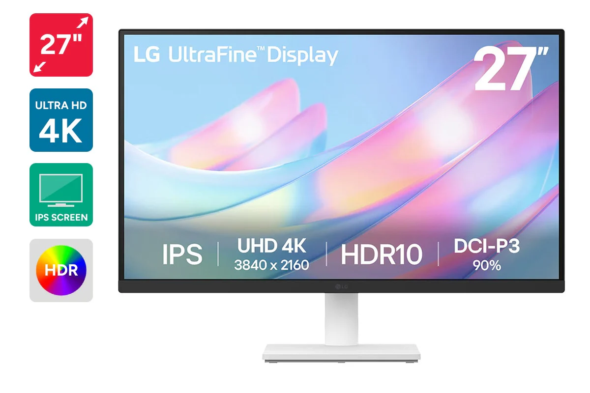 LG UltraFine 27 UHD 4K IPS Office Monitor 27US500-W