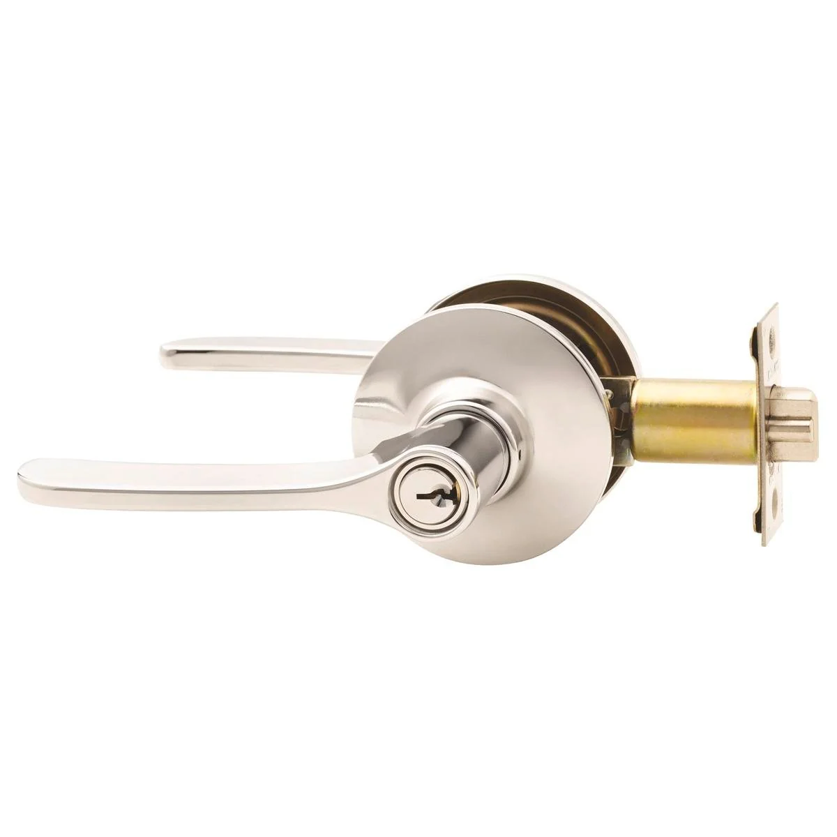 Lockwood Entry Lever Set - 65mm - Zinc Alloy - Satin Chrome