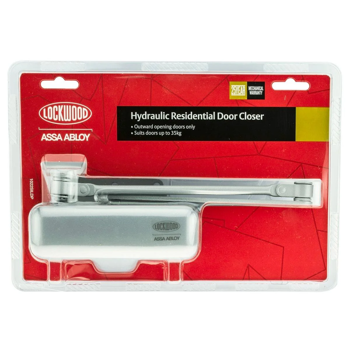 Lockwood Hydraulic Door Closer - 35kg - Zinc Diecast - Adjustable Speed