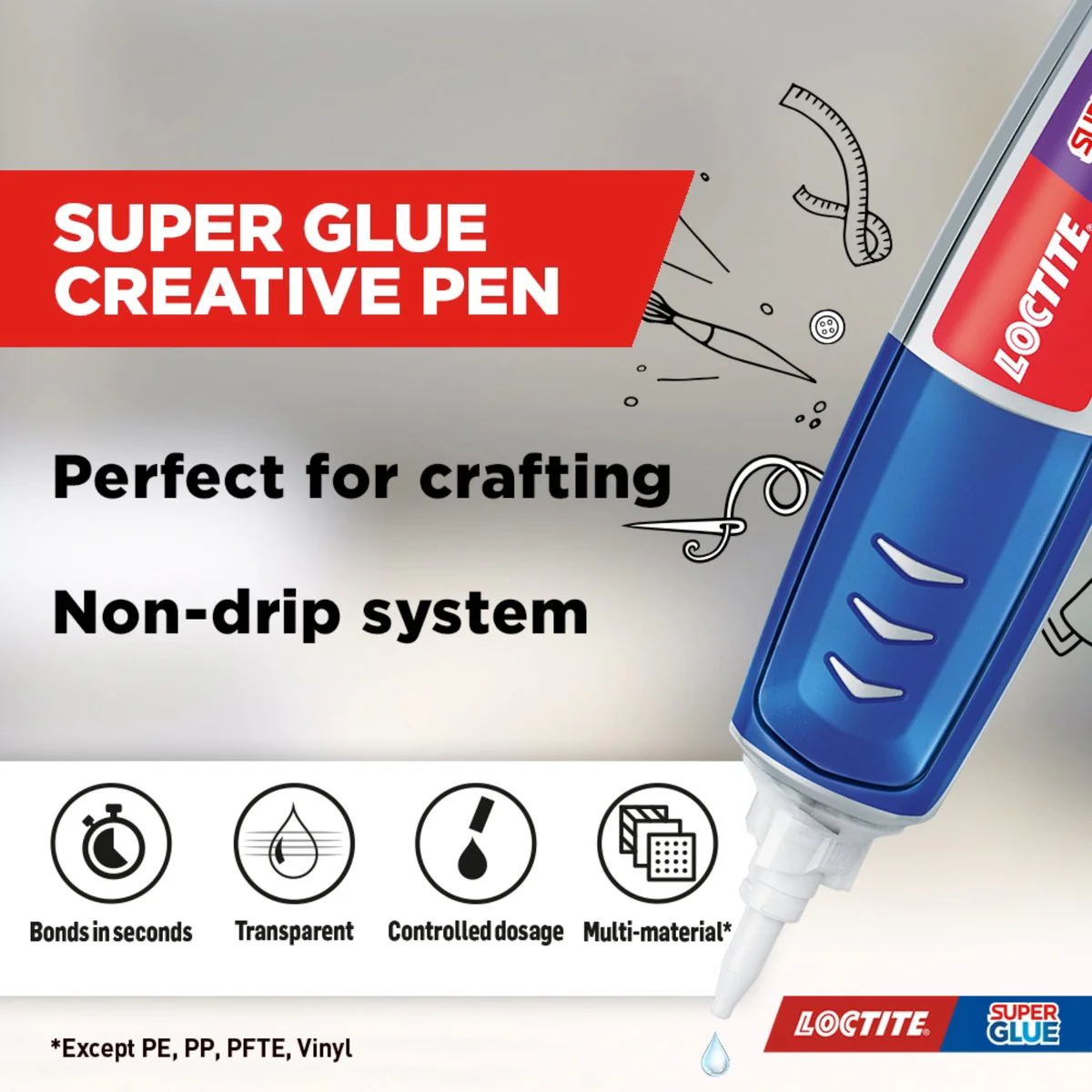Loctite Super Glue Creative Pen 4g - All-Purpose Adhesive - Dries Clear - Image 5