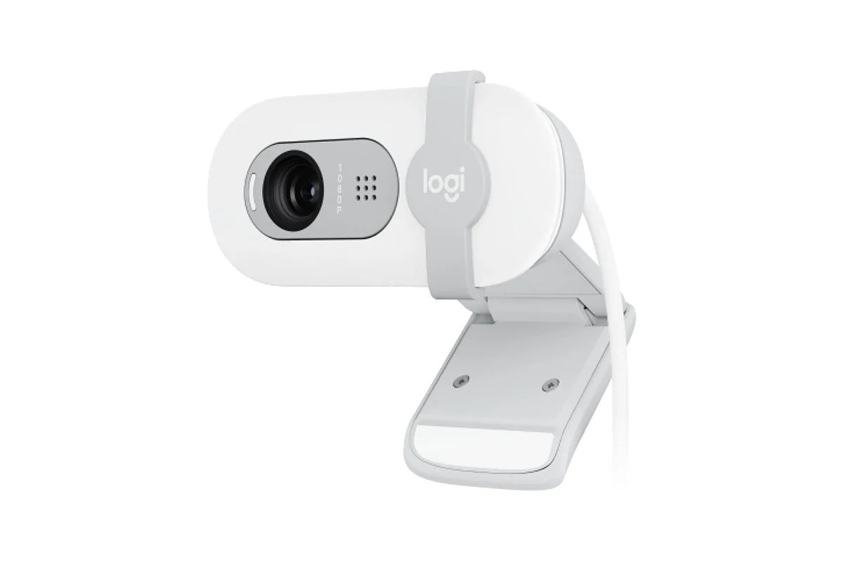 Logitech Brio 100 Webcam - Full HD 1080p, Off White, Easy Setup