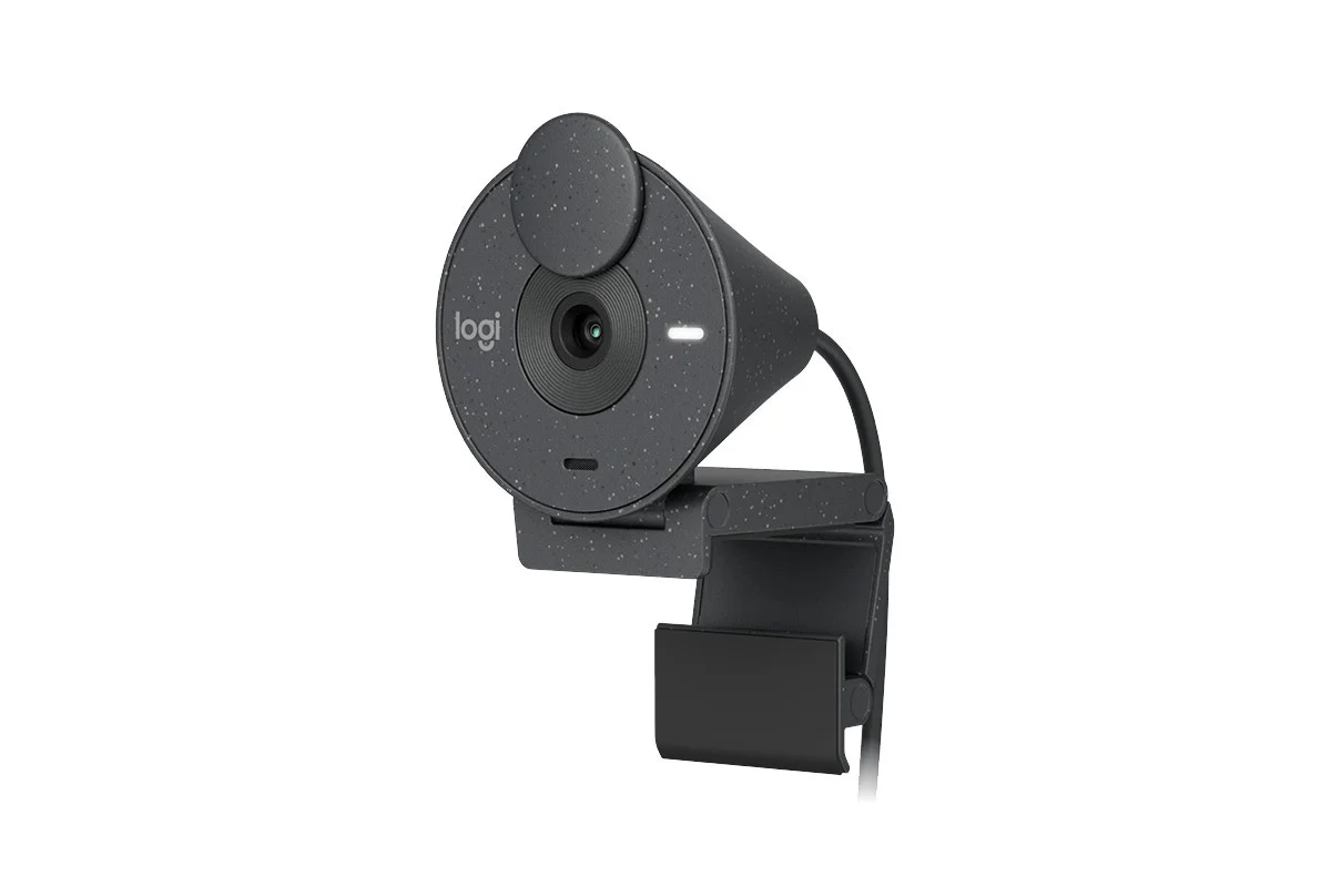 Logitech Brio 300 Webcam - 1080p HD, USB-C, Noise-Reducing Mic