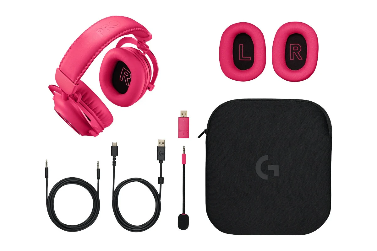 Logitech G PRO X 2 Wireless Gaming Headset - Magenta, 50mm Drivers - Image 6