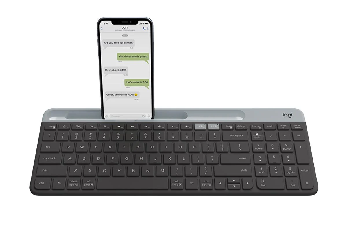 Logitech K580 Slim Wireless Keyboard - Multi-Device, Graphite