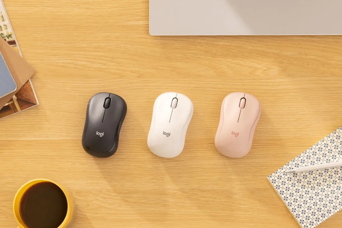 Logitech M240 Silent Wireless Mouse - Rose, Ergonomic & Bluetooth - Image 6