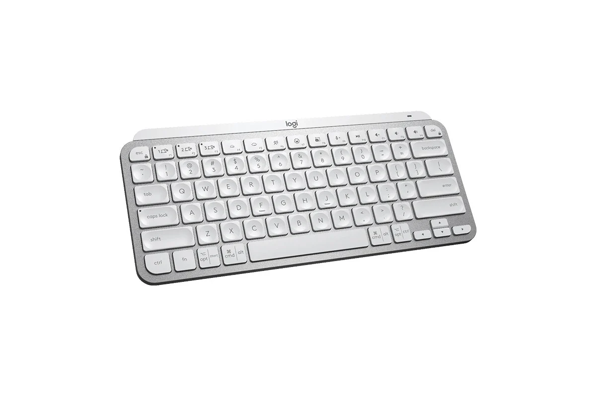 Logitech MX Keys Mini Wireless Keyboard - Compact Pale Grey Design - Image 4